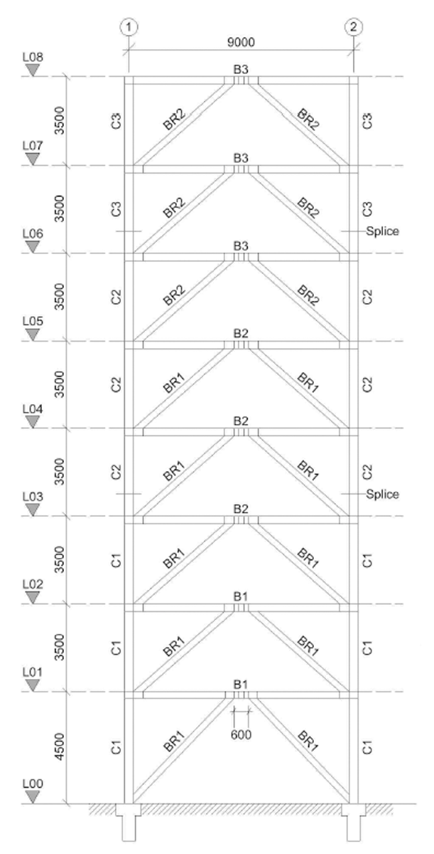 8-storey-EBF-frame